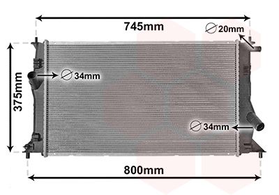 VAN WEZEL Radiaator,mootorijahutus 27002183